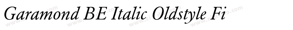 Garamond BE Italic Oldstyle Figures字体转换